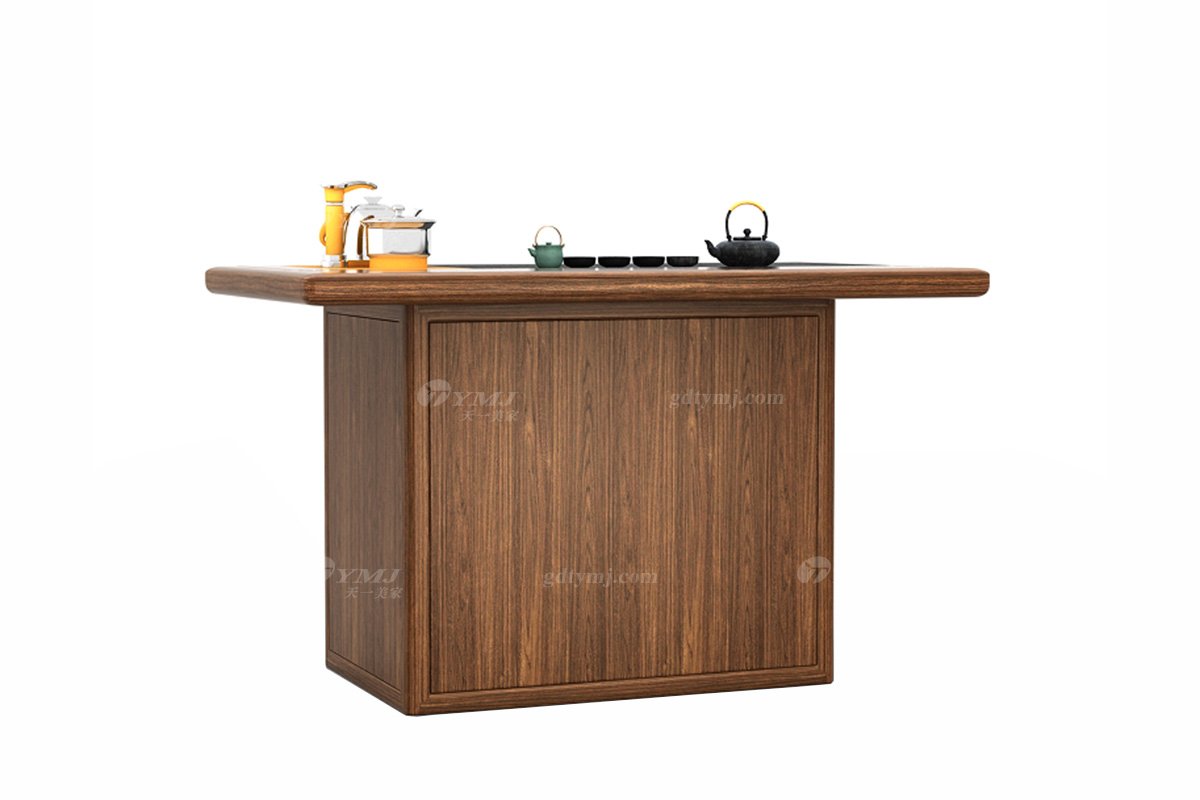 新中式風(fēng)格家具高端會(huì)所家具品牌簡約茶室家具實(shí)木茶臺(tái)