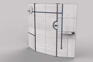 意式雅奢風(fēng)格家具高端別墅會所家具時尚簡約實木屏風(fēng)